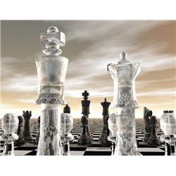 Шахматный мир - 3D фотообои|3D фигуры
