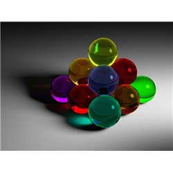 Пирамида из шаров - 3D фотообои|3D фигуры