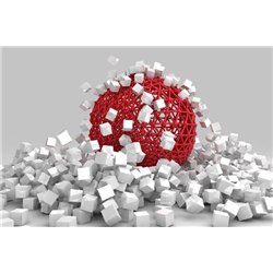 Шар-сетка - 3D фотообои|Стереоскопические обои