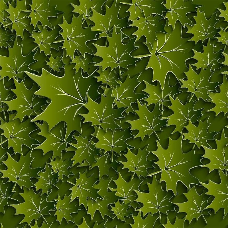 Паттерн из листьев - 3D фотообои|3D паттерн