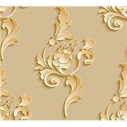Золотистый орнамент - 3D фотообои|3D паттерн