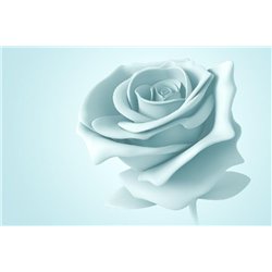 Бутон голубой розы 3д - 3D фотообои|3D цветы