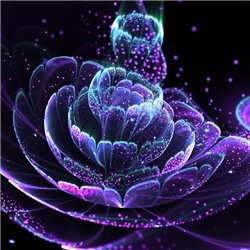 Цветок из света - 3D фотообои|3D цветы