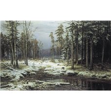 Картина на холсте по фото Модульные картины Печать портретов на холсте Первый снег