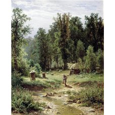 Картина на холсте по фото Модульные картины Печать портретов на холсте Пасека в лесу