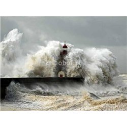 Маяк в шторме - Фотообои природа