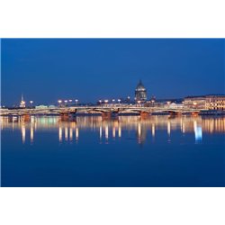 Ночная панорама Санкт-Петербурга - Фотообои Современный город|Санкт-Петербург