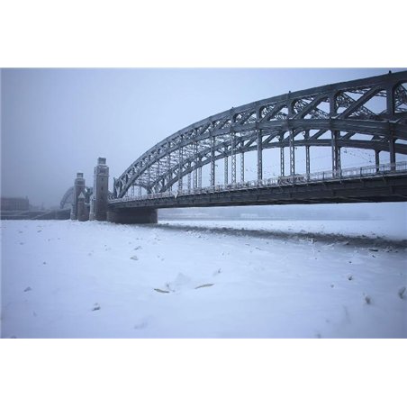 Нева зимой - Фотообои Современный город|Санкт-Петербург