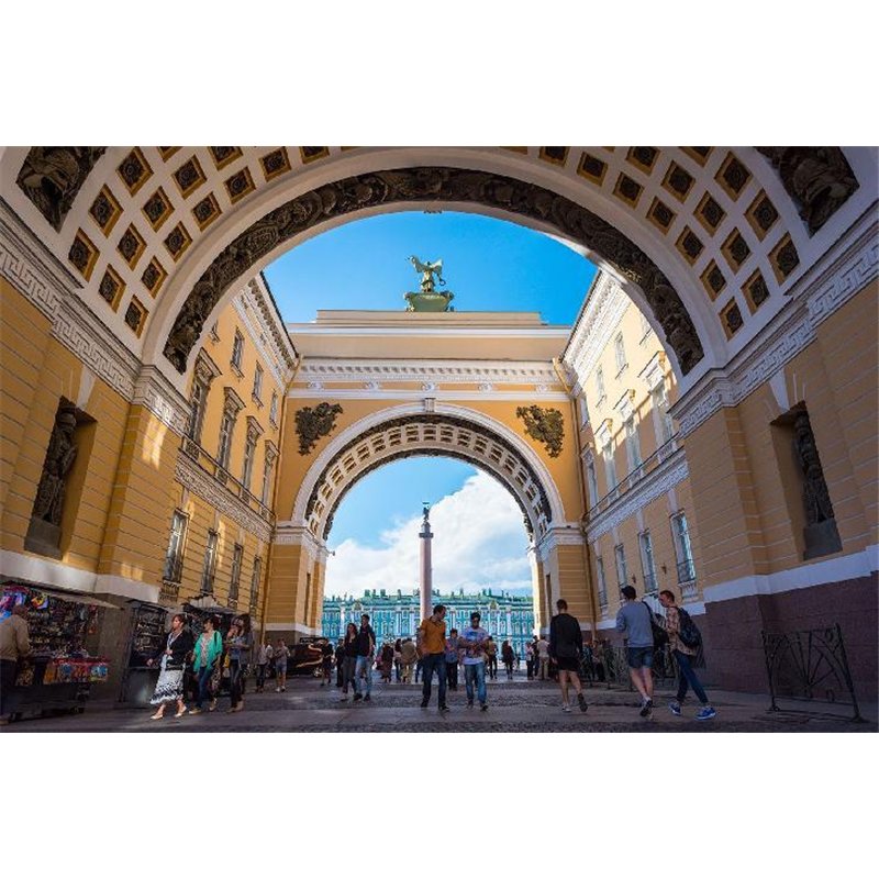 Вход на площадь - Фотообои Современный город|Санкт-Петербург