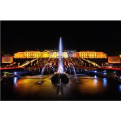Ночной Петергоф - Фотообои Современный город|Санкт-Петербург