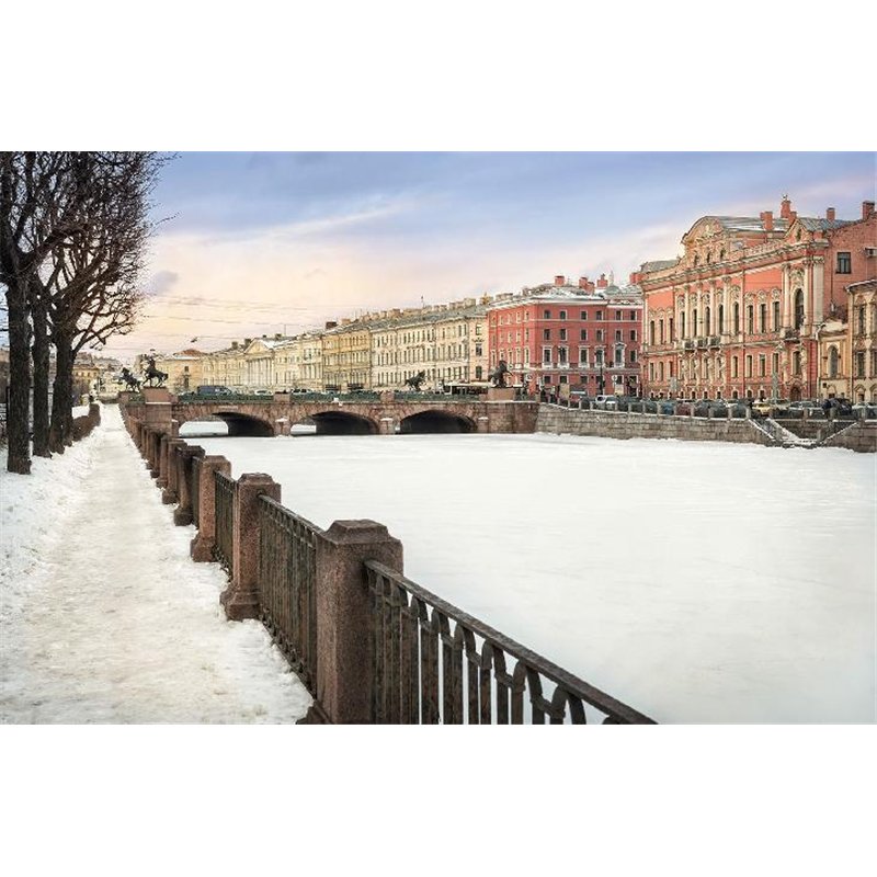 Зимняя панорама - Фотообои Современный город|Санкт-Петербург