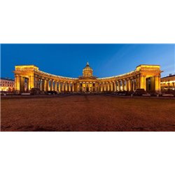 Ночная площадь - Фотообои Современный город|Санкт-Петербург