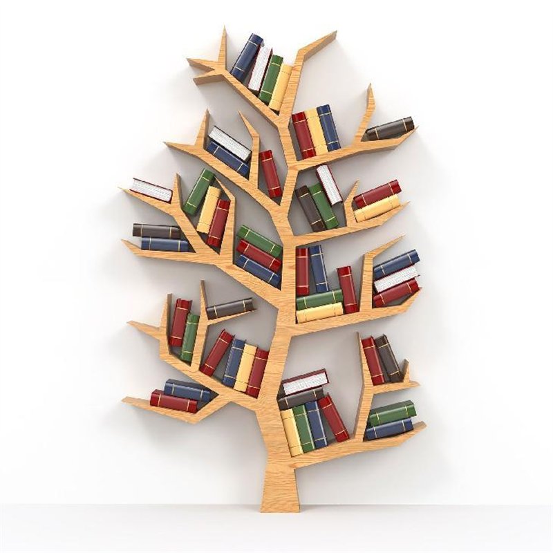 Книжная полка - 3D фотообои|Стереоскопические обои