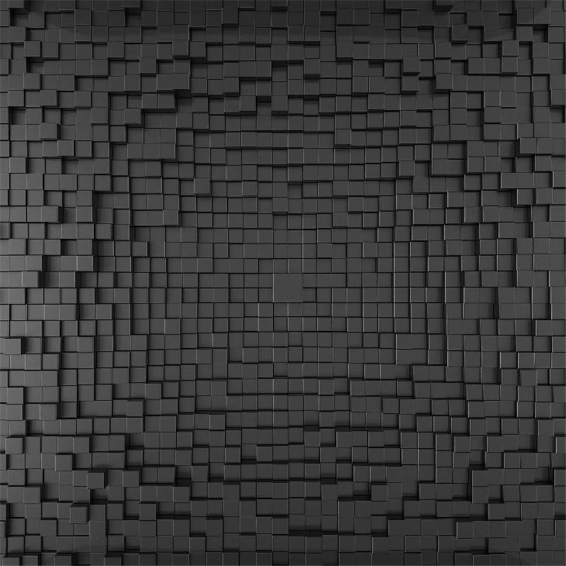 Квадраты на стене - 3D фотообои|Стереоскопические обои