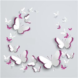 Декоративные бабочки - 3D фотообои|Стереоскопические обои