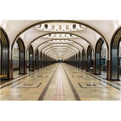Столичное метро - Фотообои Современный город|Москва