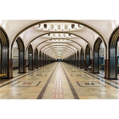 Столичное метро - Фотообои Современный город|Москва