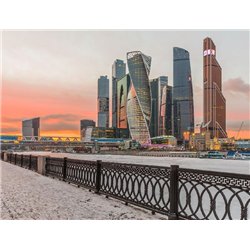 Столица на закате - Фотообои Современный город|Москва