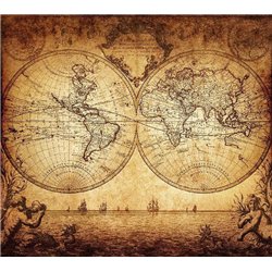 Старинная карта - Фотообои карта мира