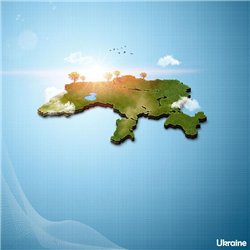 Украина - Фотообои карта мира