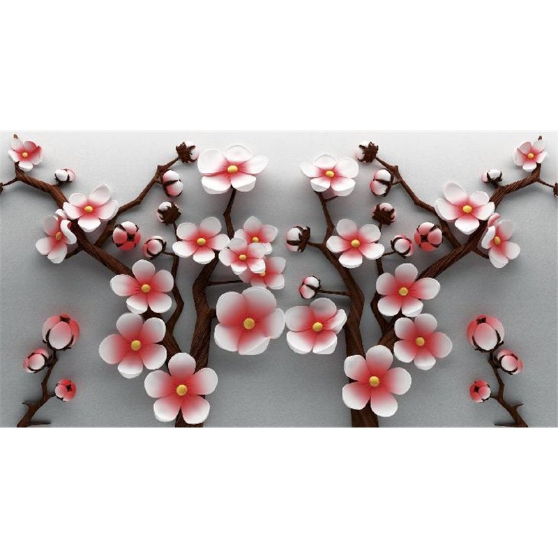 3D сакура - 3D фотообои|3D цветы