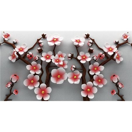 3D сакура - 3D фотообои|3D цветы
