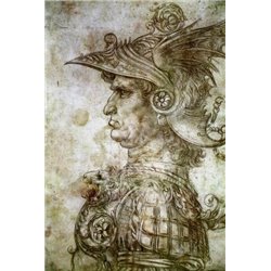 Голова воина в шлеме - Модульная картины, Репродукции, Декоративные панно, Декор стен