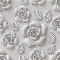 Обьемные белые розы - 3D фотообои|3D цветы