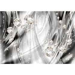 Серебряное сияние - 3D фотообои|3Д обои для зала