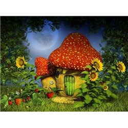 Дом-мухомор - Фотообои детские