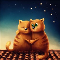 Влюбленные котики - Фотообои детские