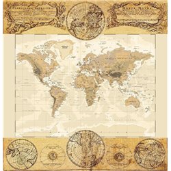 Географическая карта - Фотообои карта мира