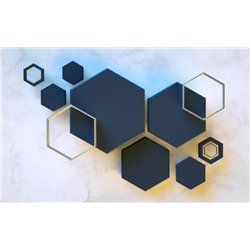 Шестиугольники - 3D фотообои|3D фигуры
