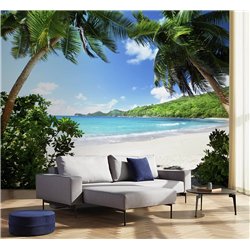 Фотообои 3d на стену - пляж - 200 x 270см - Обои для кухни и гостинной с виниловым покрытием