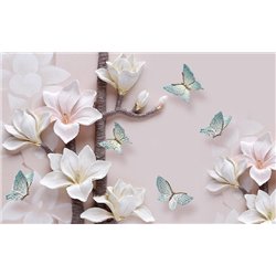 Бабочки - 3D фотообои|3D цветы