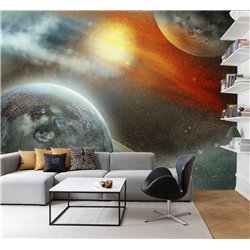 Фотообои флизелиновые - планеты в космосе - 500 x 270см - Фотообои в коридор и гостинную