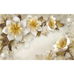 Пышные бутоны - 3D фотообои|3D цветы