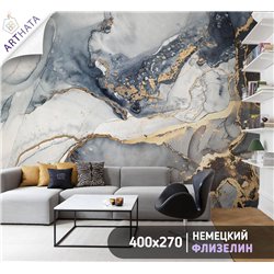 Фотообои флизелиновые - мрамор - 400 x 270см - Для гостинной, спальни, кухни.