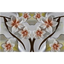 Цветы на дереве - 3D фотообои|3D цветы
