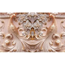 Райские птицы - 3D фотообои|3D цветы