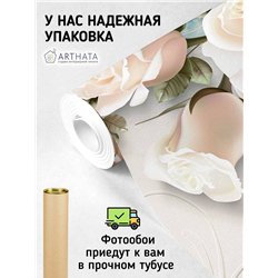 Фотообои детские флизелиновые - розы - 300x270 см. Обои винил на флизелине моющиеся для девочки или мальчика.