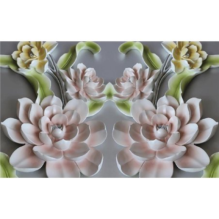 Нежный лотос - 3D фотообои|3D цветы