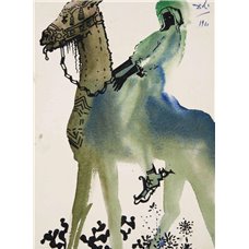 Картина на холсте по фото Модульные картины Печать портретов на холсте Верблюд и черный всадник