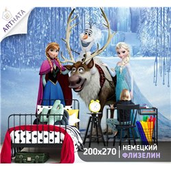 Фотообои на стену детские - холодное сердце - 200x270. Обои винил на флизелине моющиеся для девочки или мальчика.
