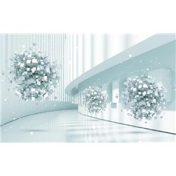 Кубические шары - 3D фотообои|3D фигуры