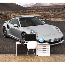 Фотообои детские флизелиновые - спортивная машина - 300 x 270 - Обои винил на флизелине моющиеся для девочки или мальчика.