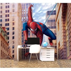 Фотообои детские флизелиновые - человек паук Marvel - 300 x 270 - Обои винил на флизелине моющиеся для девочки или мальчика.