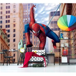 Фотообои детские флизелиновые - человек паук Marvel - 300 x 270 - Обои винил на флизелине моющиеся для девочки или мальчика.