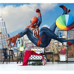 Фотообои детские флизелиновые - человек паук Marvel spider man - 300 x 270см - Обои винил на флизелине моющиеся для девочки или