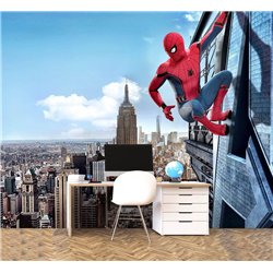 Фотообои детские - мультфильм человек паук - 400 x 270см - Обои винил на флизелине моющиеся для девочки или мальчика.
